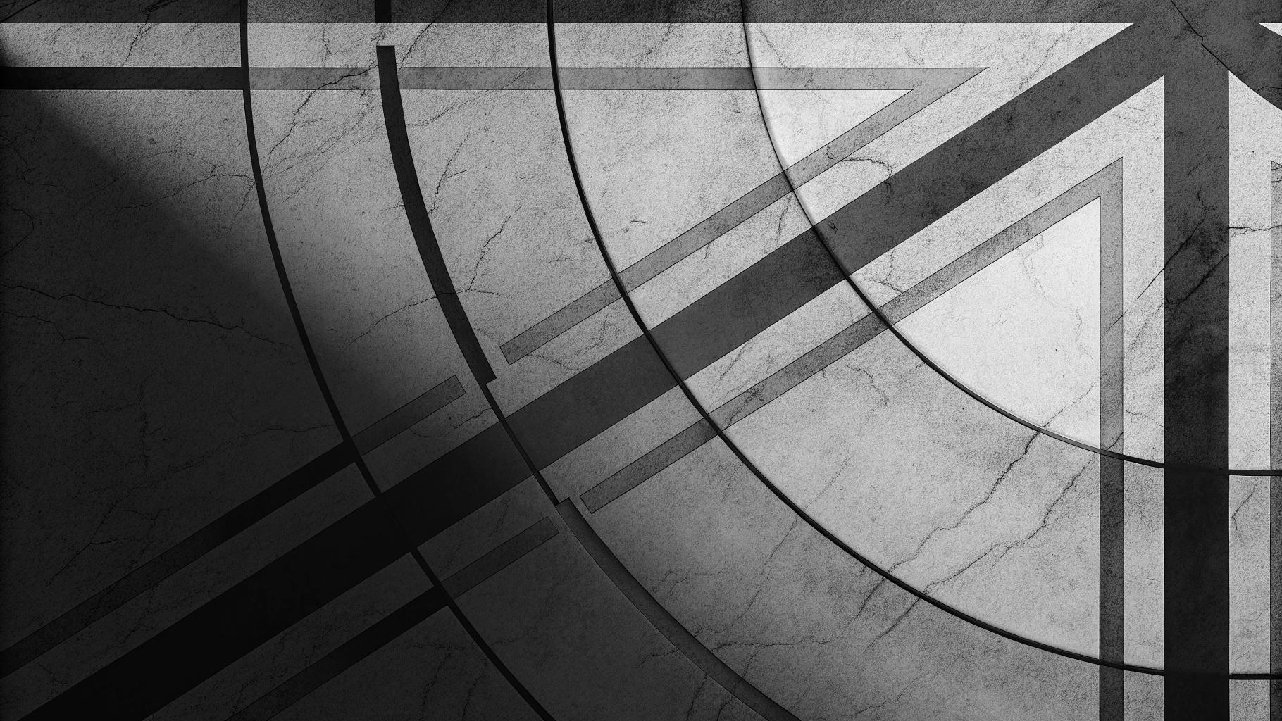 Composition géométrique abstraite symbolisant une scène divisée