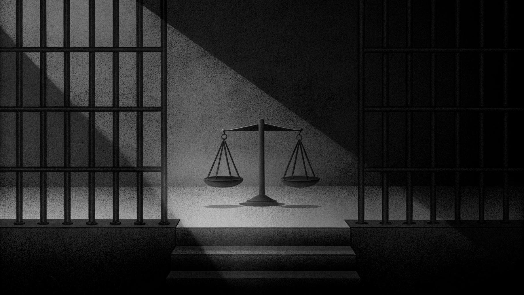 Illustration abstraite d’une enquête internationale sur des violences en détention dans un contexte de conflit