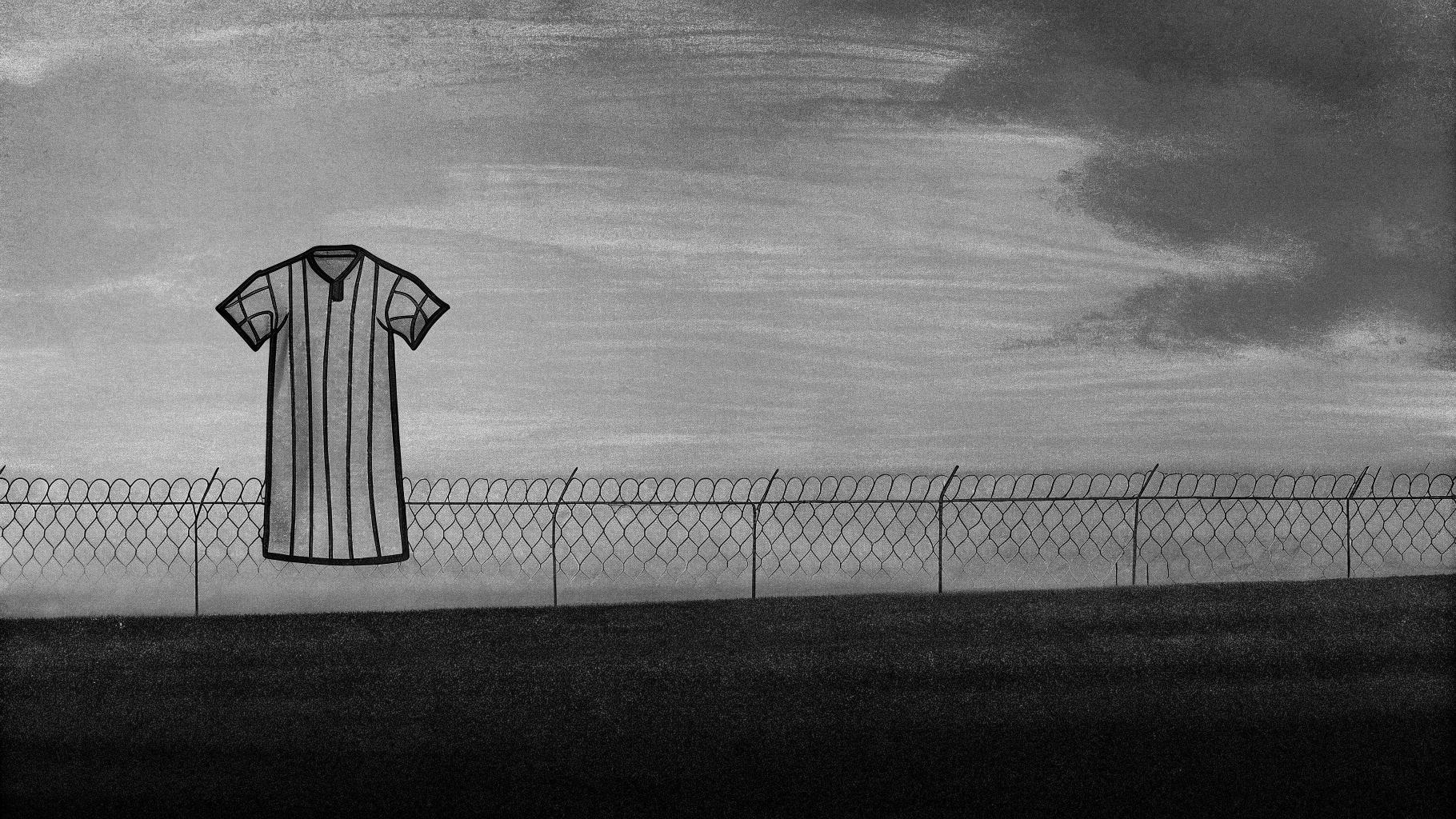 Illustration abstraite d'un maillot bleu tricolore fracturé sur fond gris sombre, symbolisant la rupture du rêve et la résilience des supporters français après la défaite.