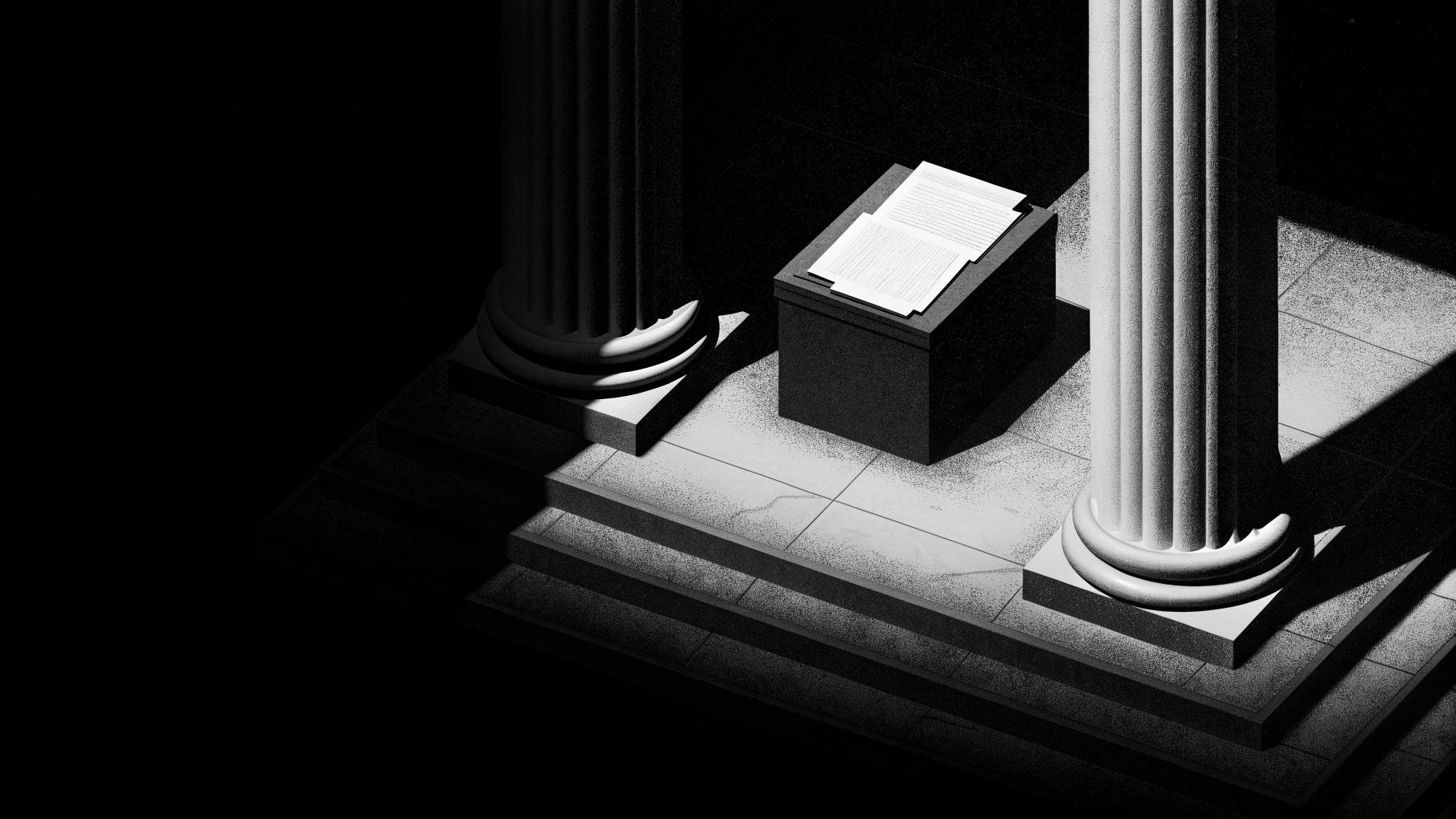 Illustration abstraite d’un référendum constitutionnel et des institutions françaises