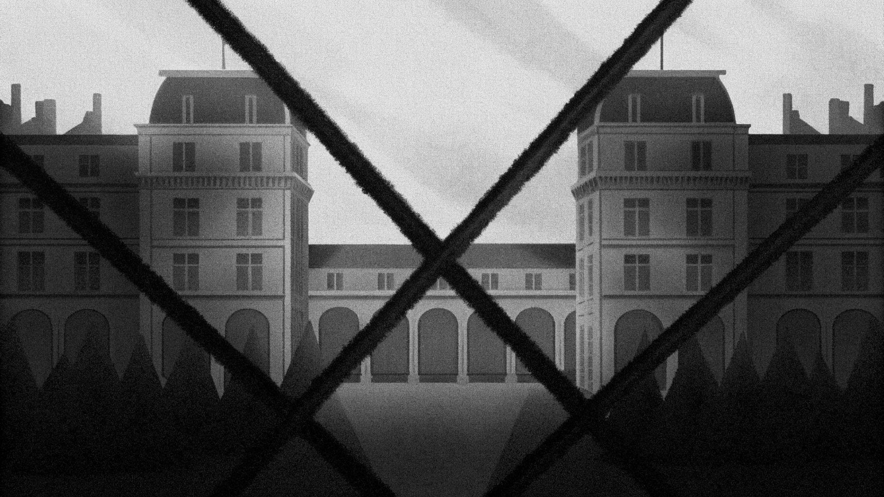 Illustration abstraite d’une résidence universitaire à Paris traversée par des enjeux diplomatiques et mémoriels