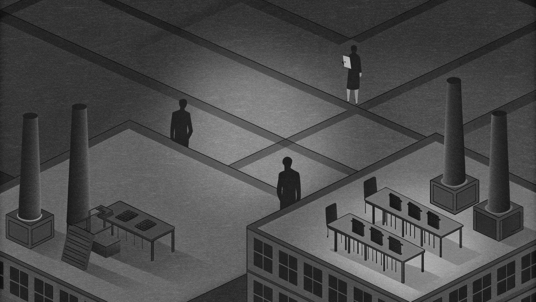 Illustration abstraite d’une campagne politique autour du monde du travail