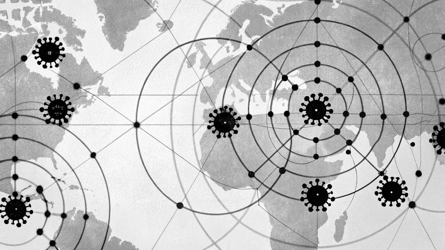 Représentation graphique abstraite des réseaux de santé internationale