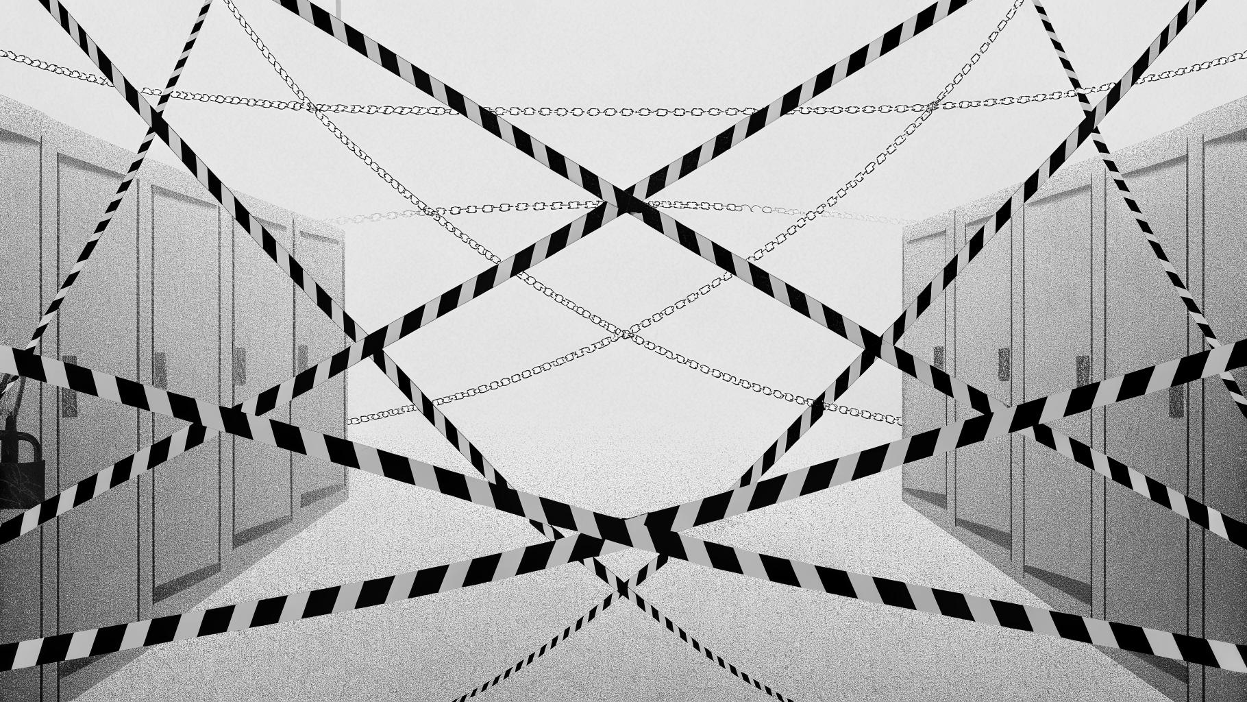 Illustration abstraite d’une IA et de serveurs sécurisés, avec des lignes de code et un verrou symbolisant la cybersécurité