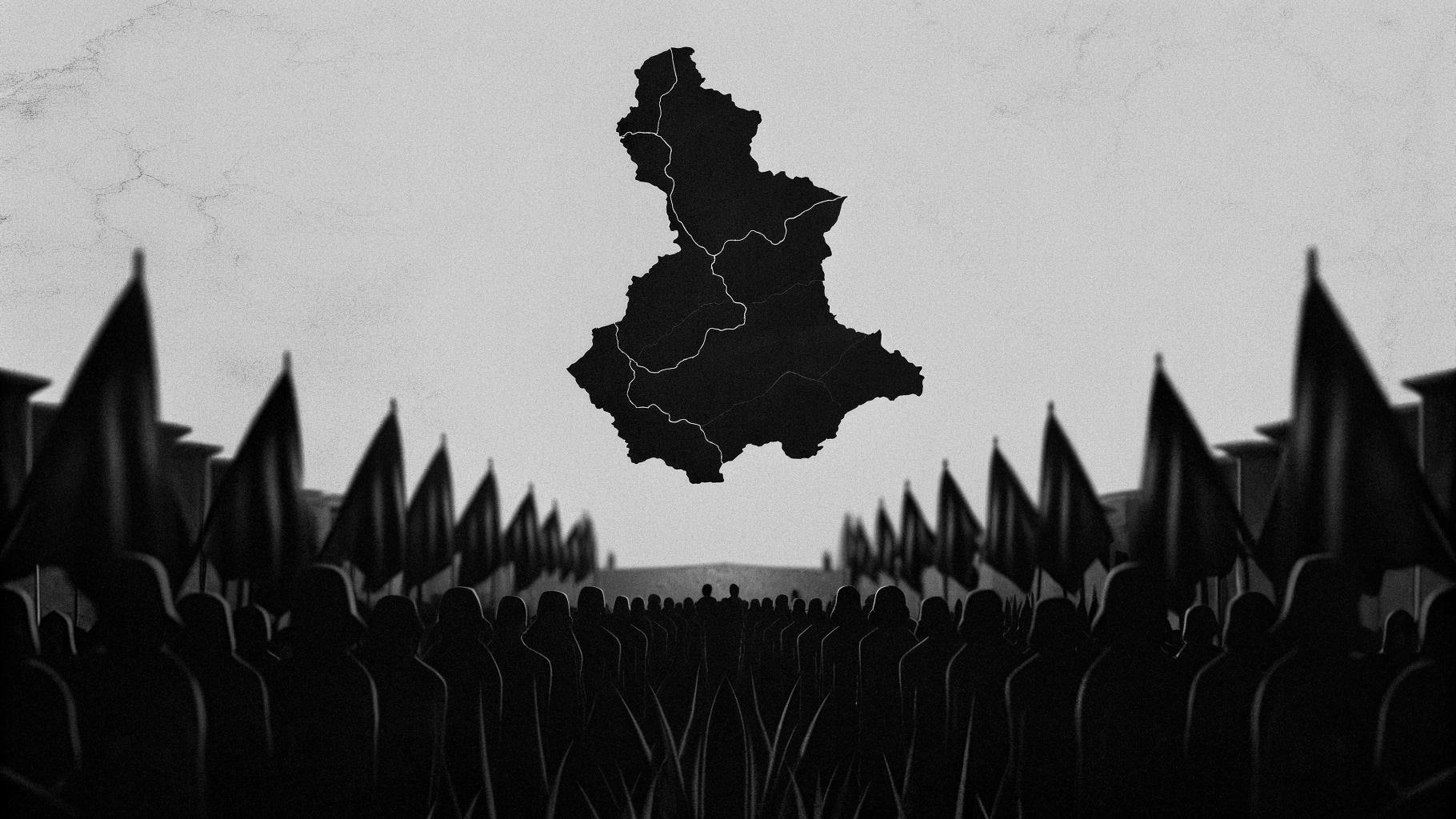 Illustration abstraite d’un scrutin régional allemand dans une atmosphère politique tendue