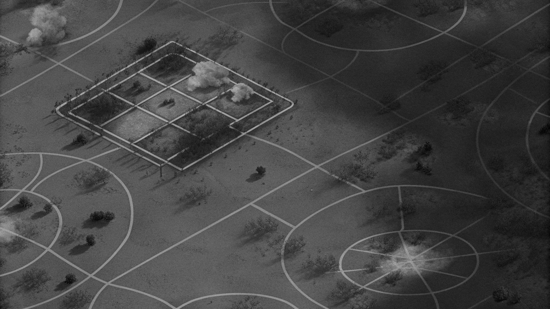 Illustration abstraite d’une zone de tension militaire en Cisjordanie