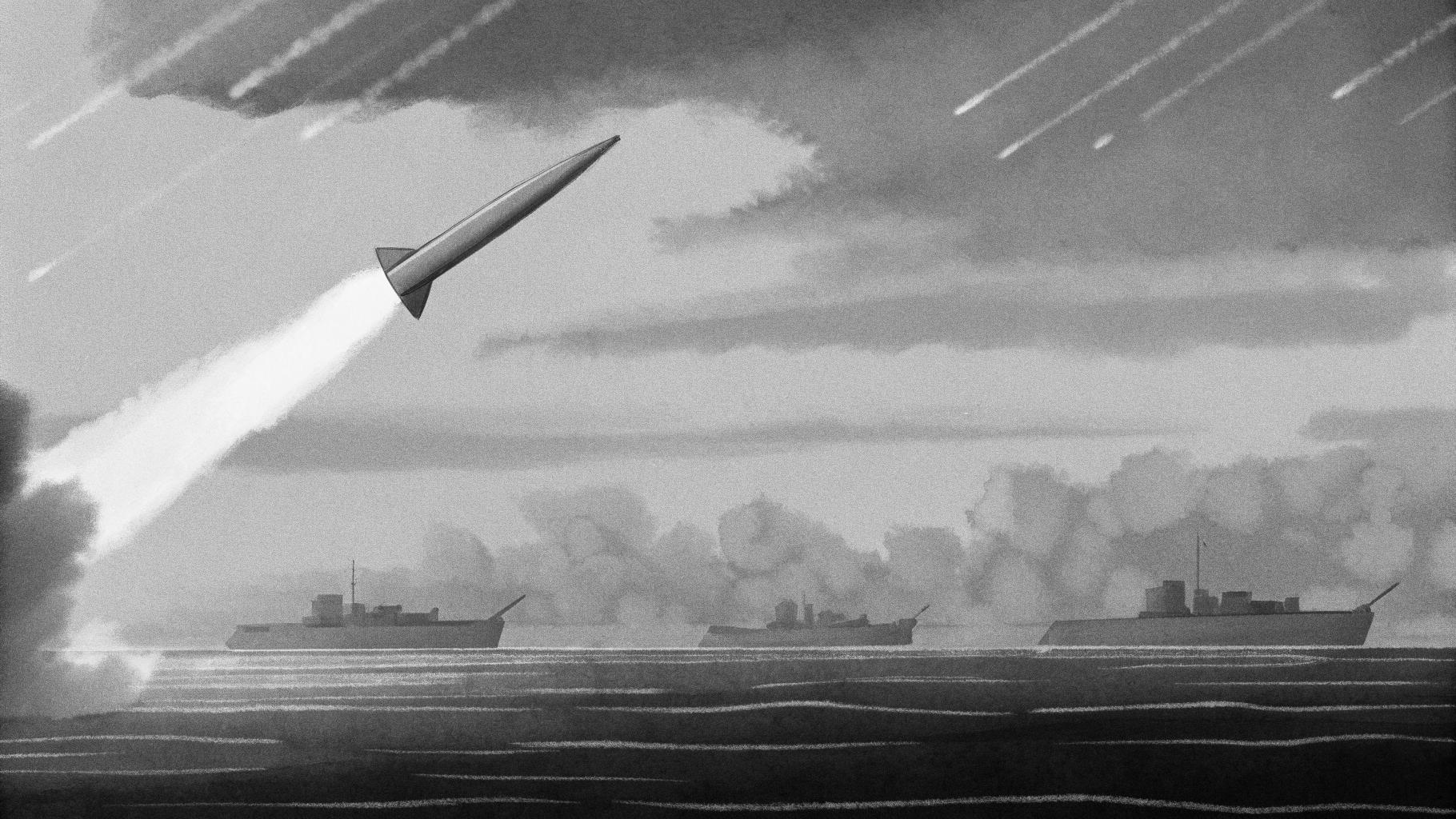 Illustration abstraite d’une crise diplomatique entre l’Iran et les États-Unis dans le Golfe