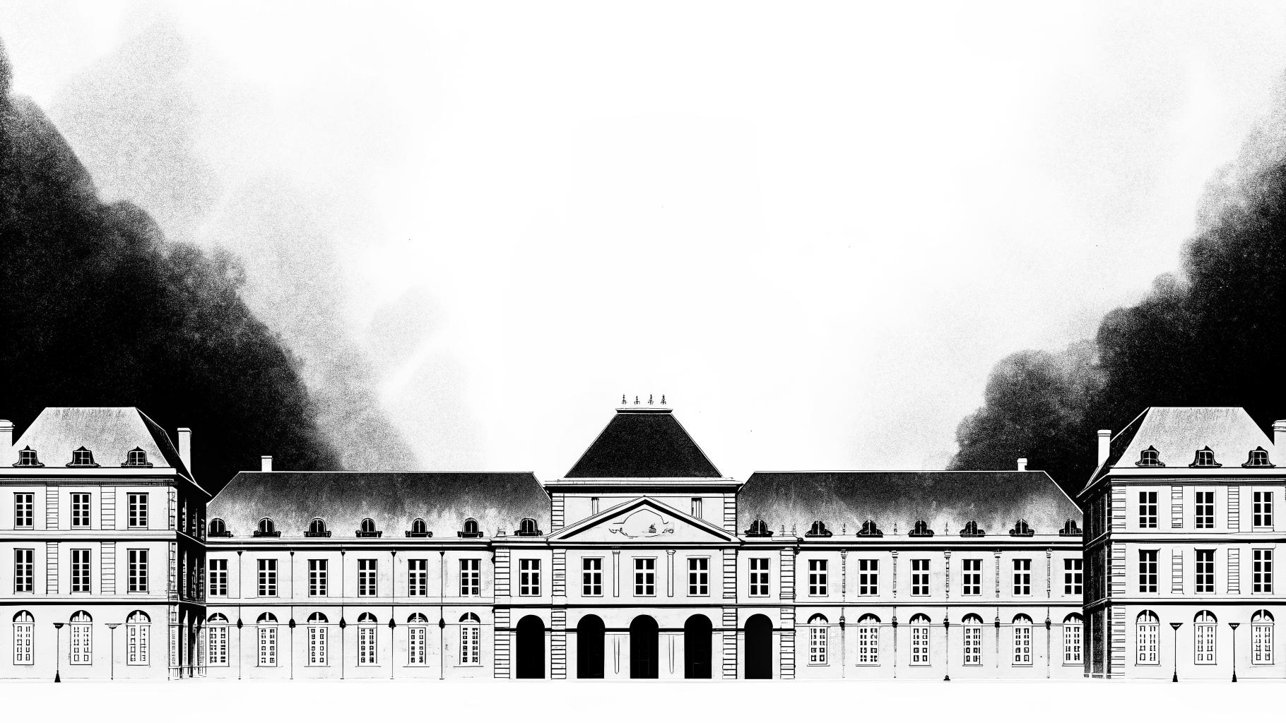 Illustration abstraite représentant la tension autour d’un lycée français après une blessure lors d’une intervention policière.