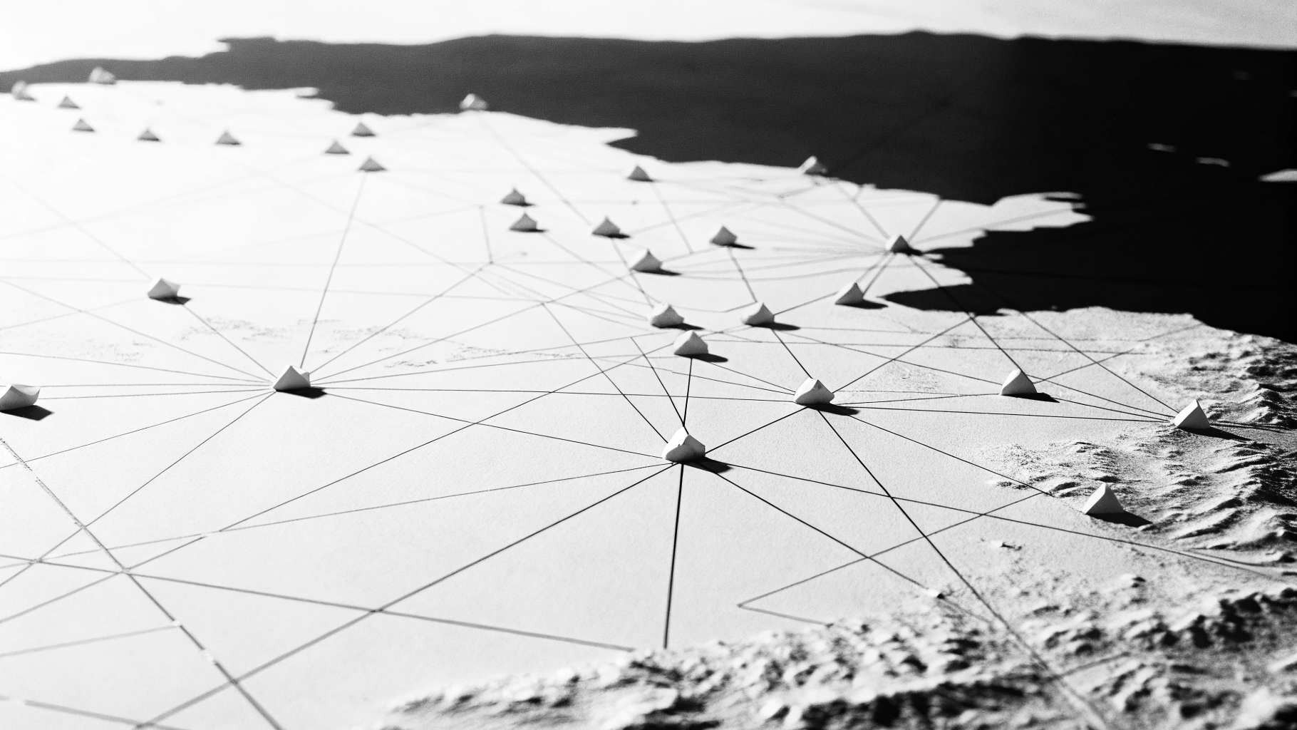 Représentation abstraite des routes maritimes et tensions géopolitiques au Moyen-Orient