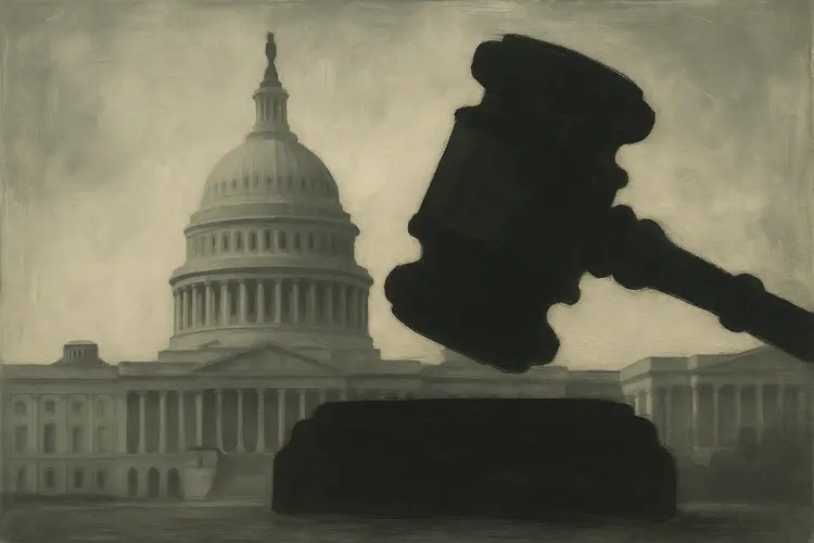 Représentation abstraite du pouvoir politique à Washington D.C.