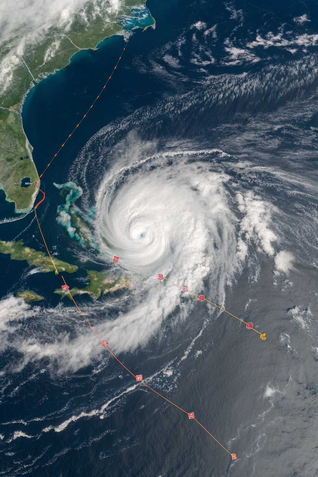 Atlantique : ouragan Erin se renforce, trajectoires et risquesIngrediant
