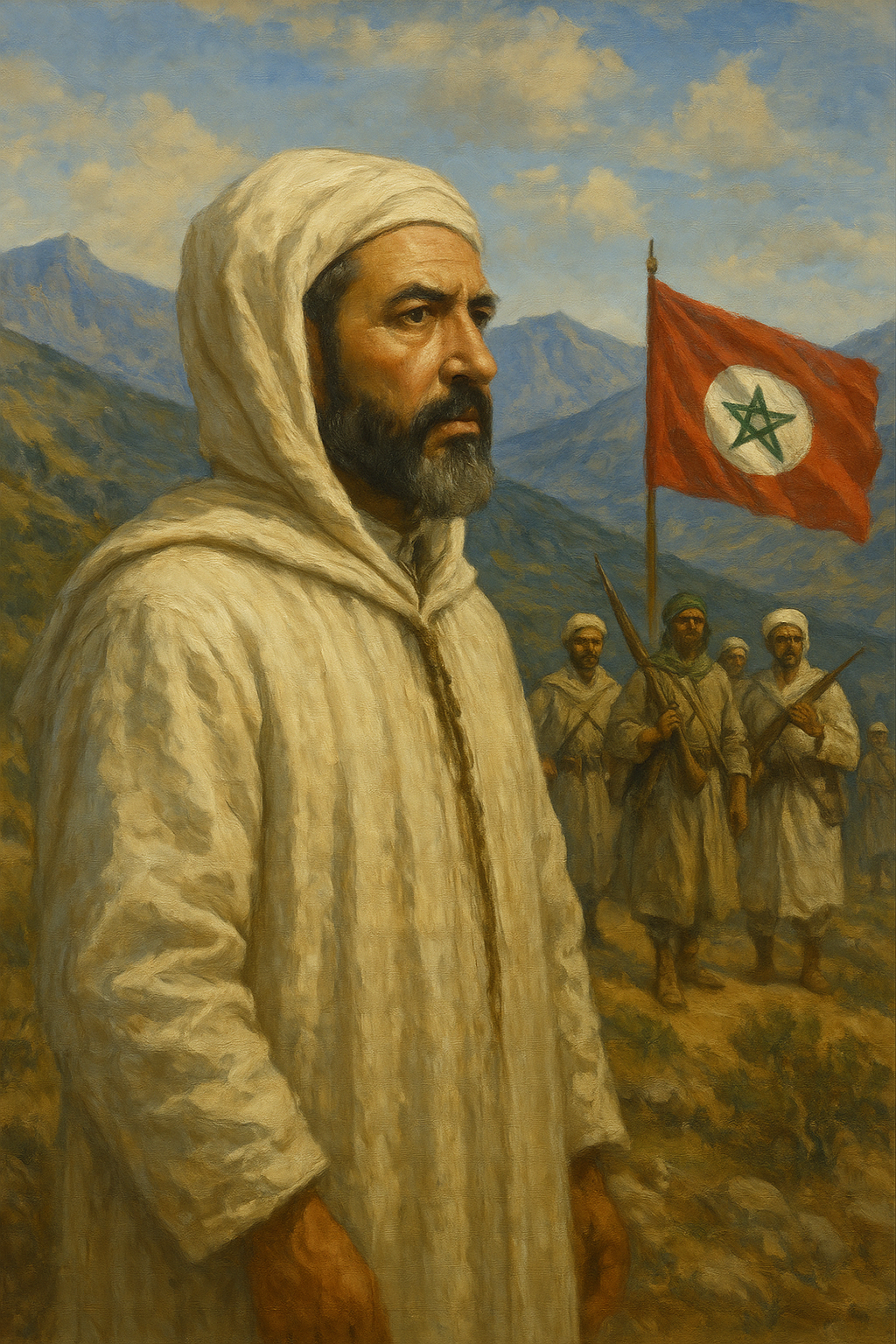 Portrait d’Abd el-Krim dans les montagnes rifaines
